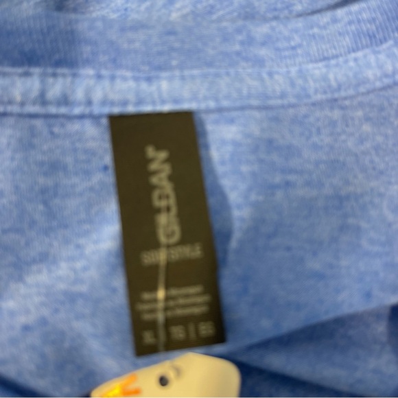 Gildan Heather Blue Tee camping vaca loading XL - Picture 7 of 7
